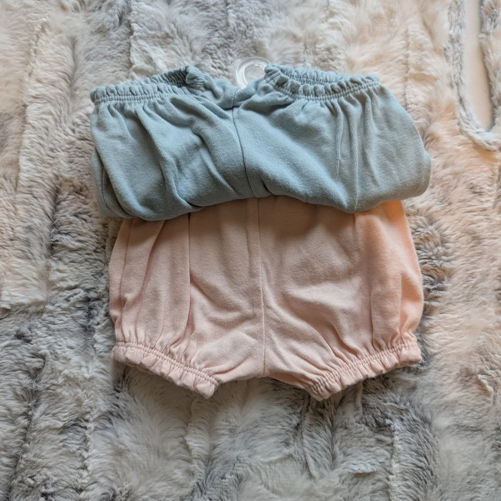 NWT Carter's Pink And Blue Shorts 0-3 Months